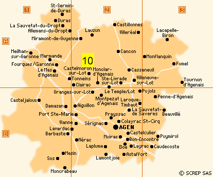 Lot-et-Garonne carte departement